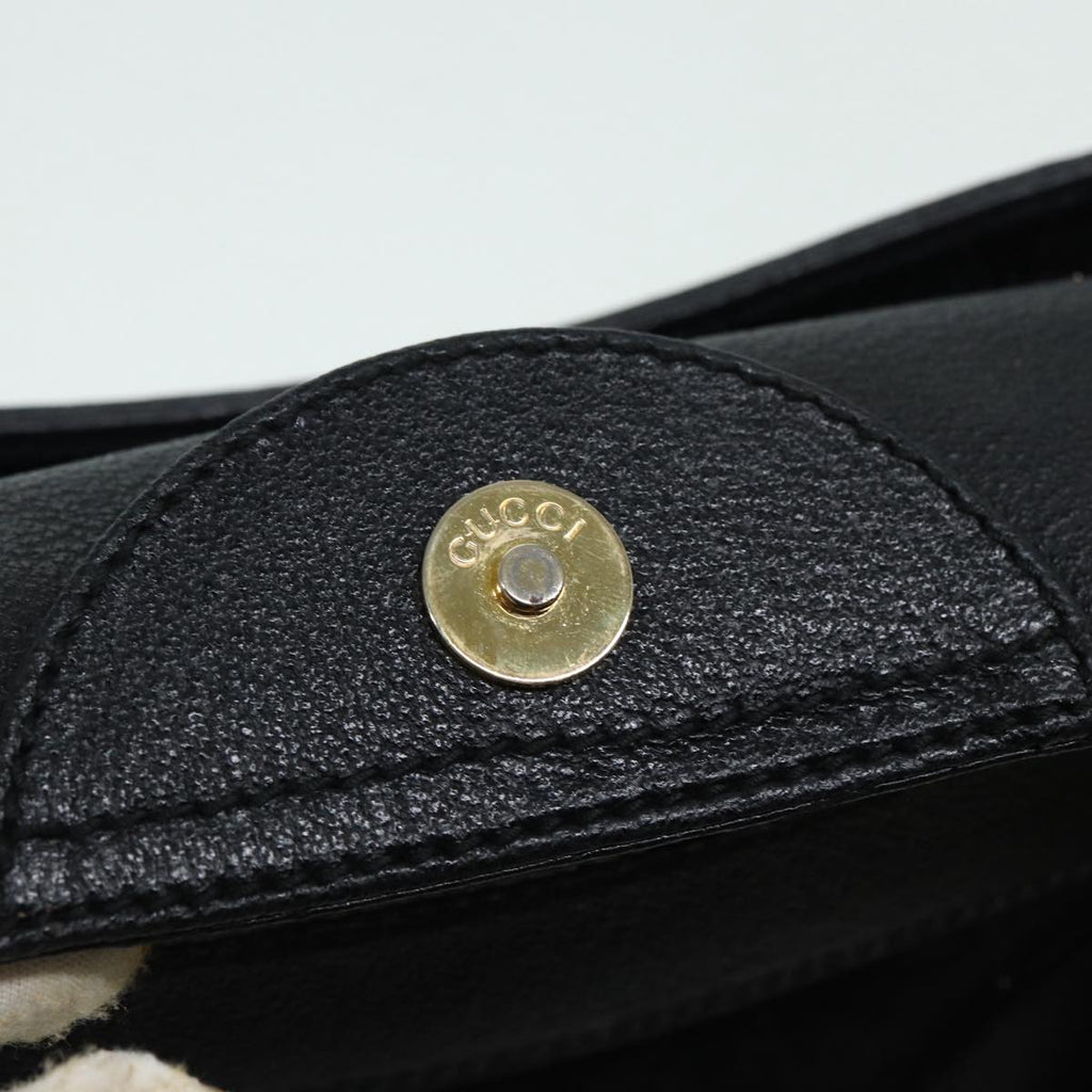 GUCCI Bamboo Hand Bag Suede Leather Black 002 1186 0260 83942