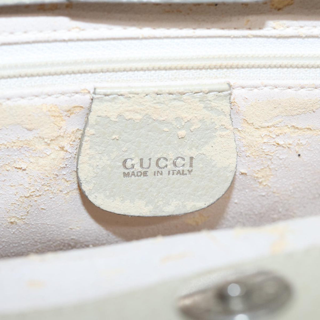 GUCCI Hand Bag Leather White 000 2058 0307 5 83960