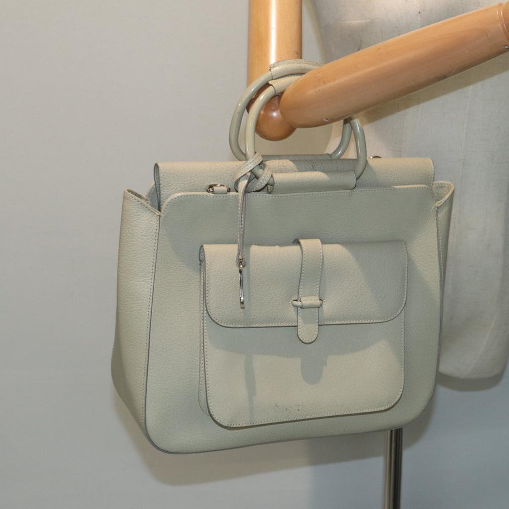 GUCCI Hand Bag Leather White 000 2058 0307 5 83960