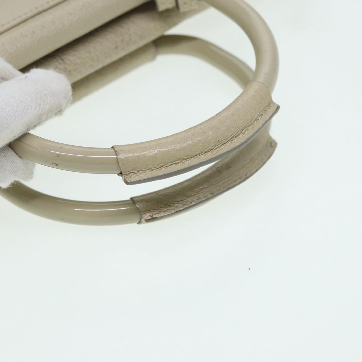 GUCCI Hand Bag Leather White 000 2058 0307 5 83960