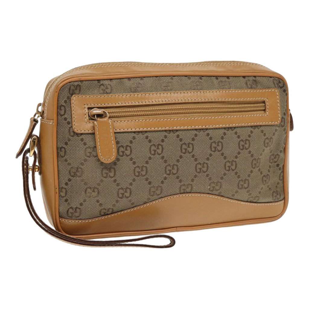 GUCCI GG Canvas Clutch Bag Beige 018 3754 3642 83962