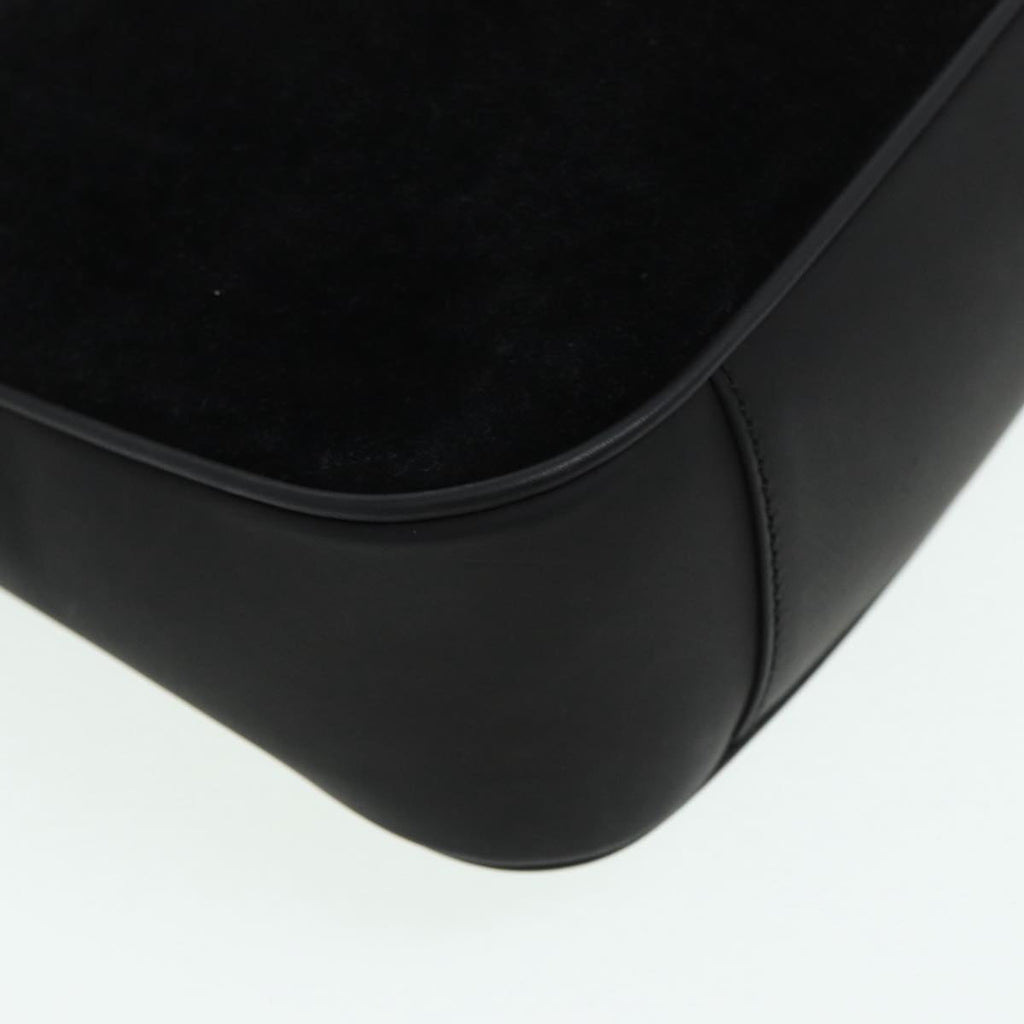 GUCCI Bamboo Hand Bag Suede Black 001 3754 1638 83964