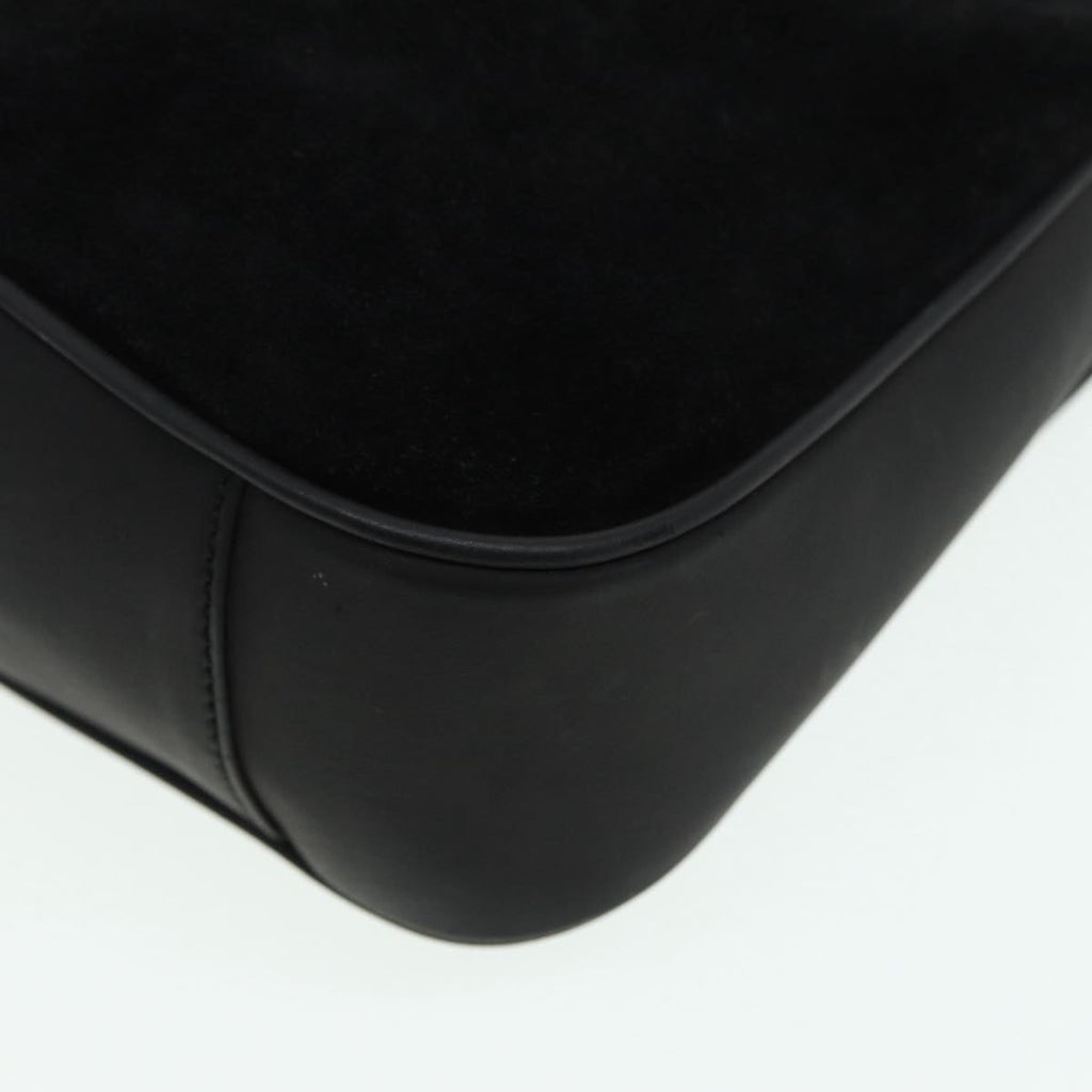 GUCCI Bamboo Hand Bag Suede Black 001 3754 1638 83964