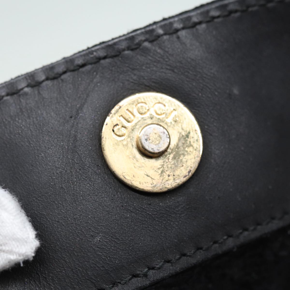 GUCCI Bamboo Hand Bag Suede Black 001 3754 1638 83964