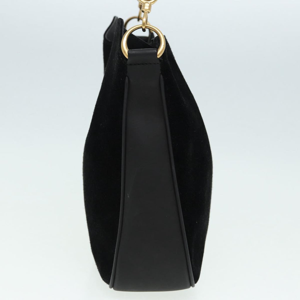 GUCCI Bamboo Hand Bag Suede Black 001 3754 1638 83964