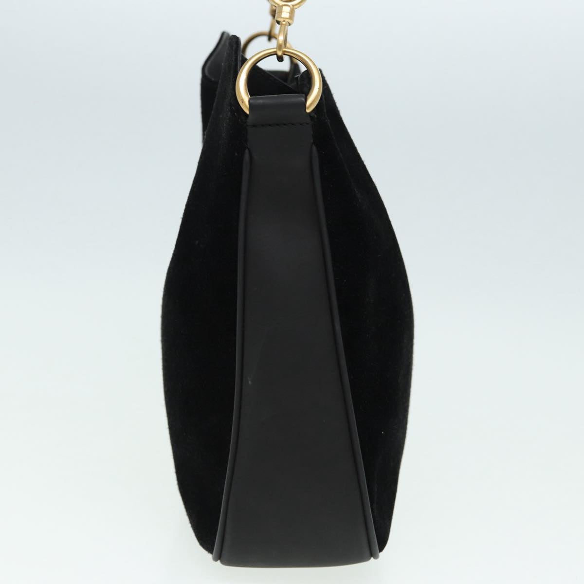 GUCCI Bamboo Hand Bag Suede Black 001 3754 1638 83964