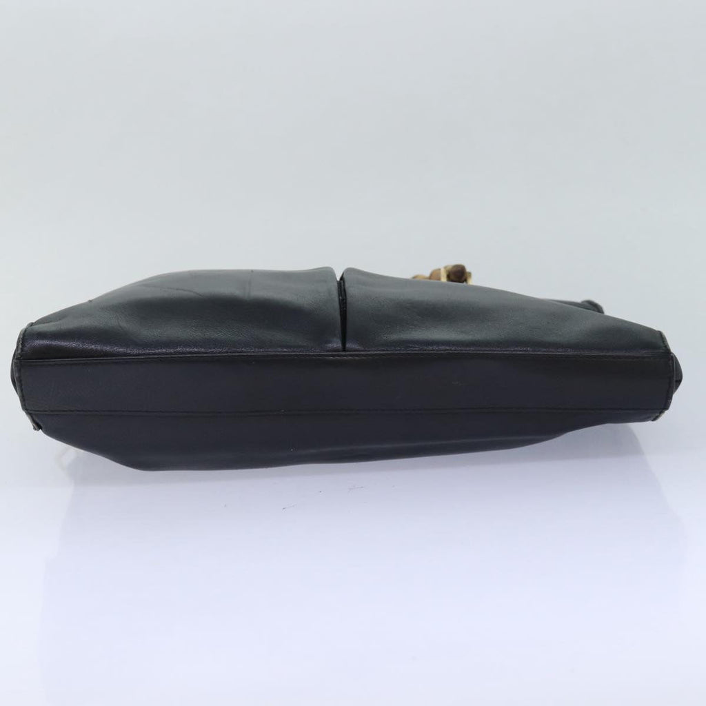 GUCCI Bamboo Shoulder Bag Leather 2way Black 001 2855 1875 0 83966