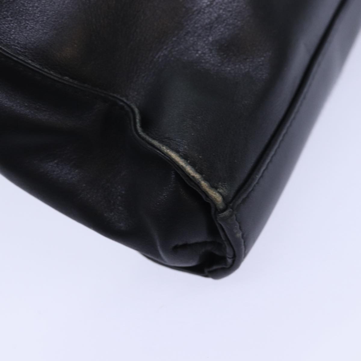 GUCCI Bamboo Shoulder Bag Leather 2way Black 001 2855 1875 0 83966