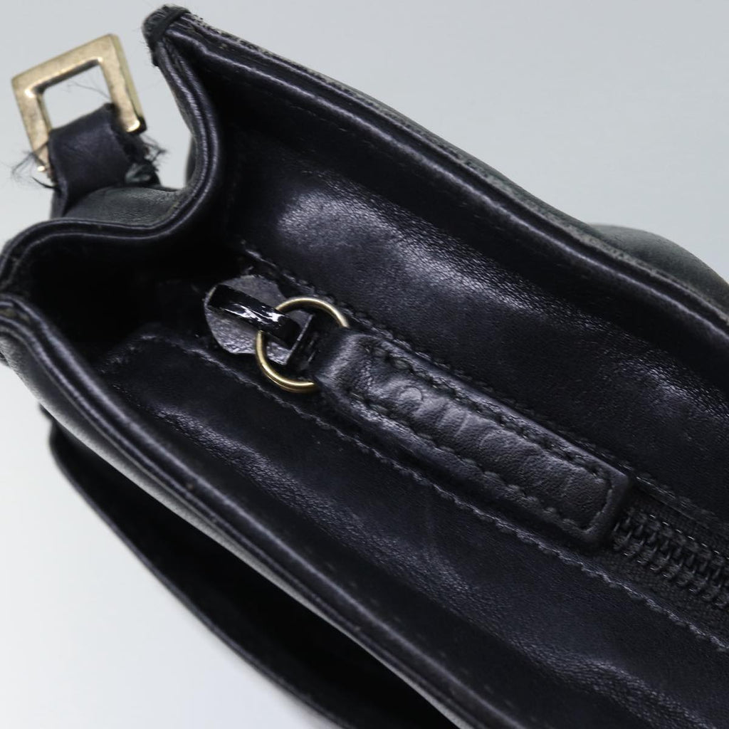 GUCCI Bamboo Shoulder Bag Leather 2way Black 001 2855 1875 0 83966
