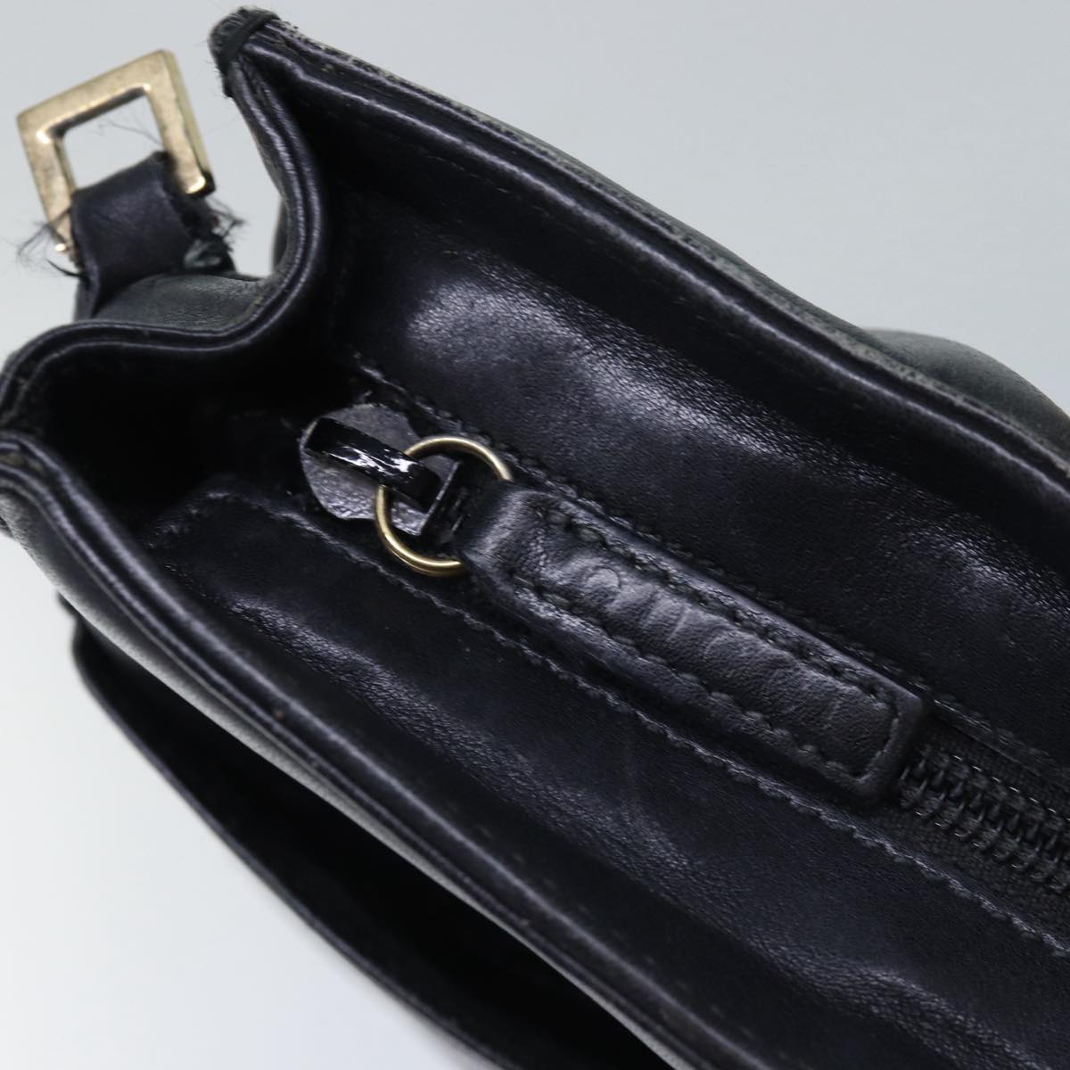 GUCCI Bamboo Shoulder Bag Leather 2way Black 001 2855 1875 0 83966