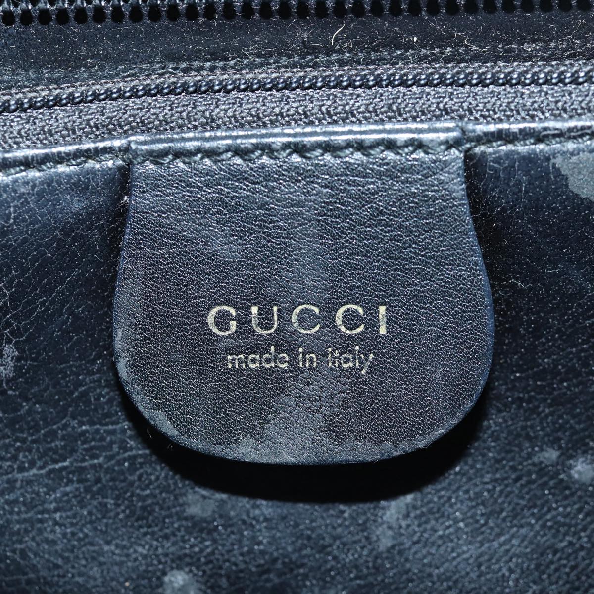 GUCCI Bamboo Shoulder Bag Leather 2way Black 001 2855 1875 0 83966