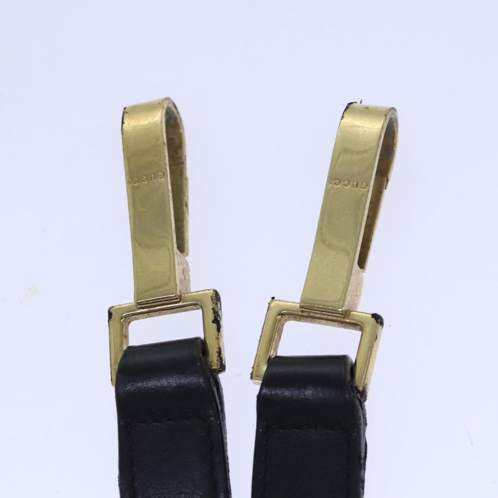 GUCCI Bamboo Shoulder Bag Leather 2way Black 001 2855 1875 0 83966