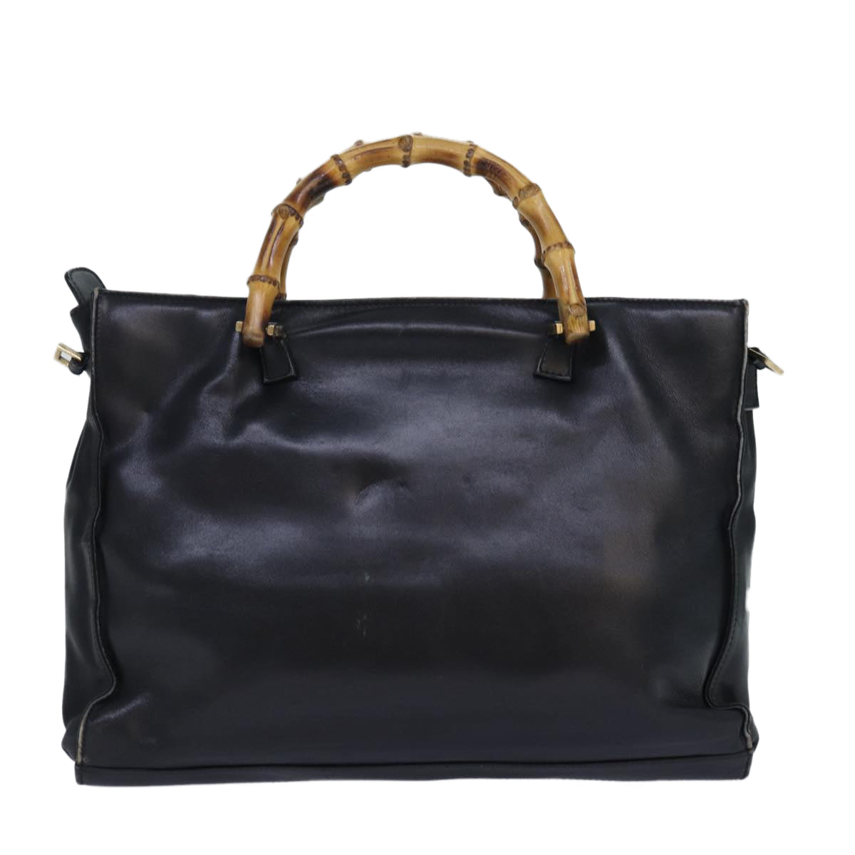 GUCCI Bamboo Shoulder Bag Leather 2way Black 001 2855 1875 0 83966