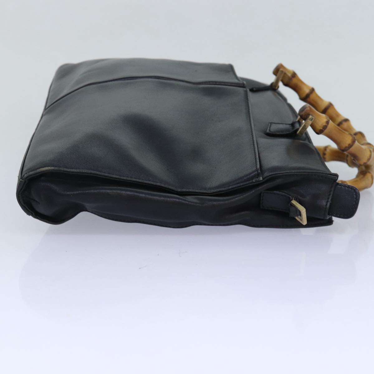GUCCI Bamboo Shoulder Bag Leather 2way Black 001 2855 1875 0 83966