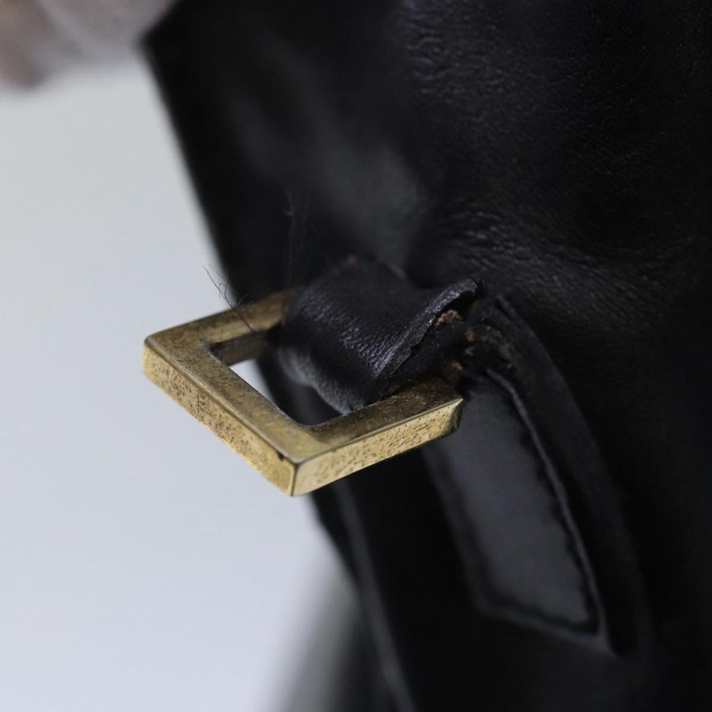 GUCCI Bamboo Shoulder Bag Leather 2way Black 001 2855 1875 0 83966