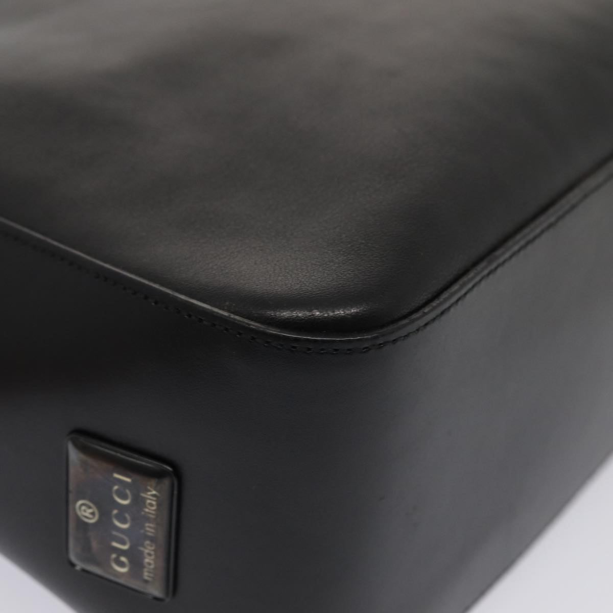 GUCCI Shoulder Bag Leather Black Silver 001 3766 3444 83972