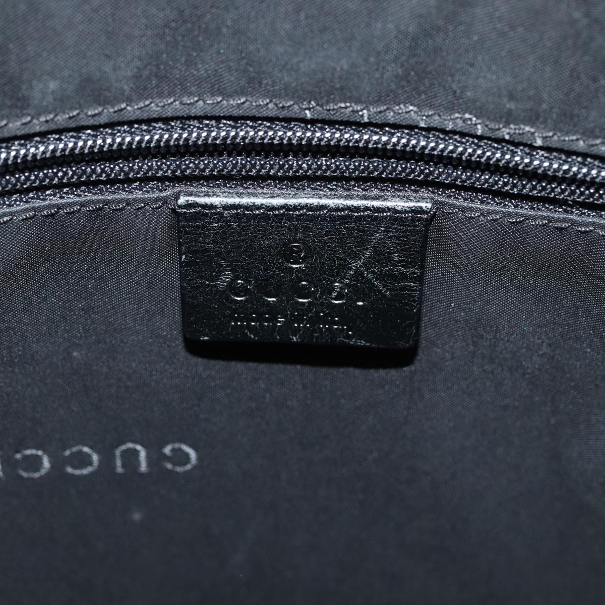 GUCCI Shoulder Bag Leather Black Silver 001 3766 3444 83972