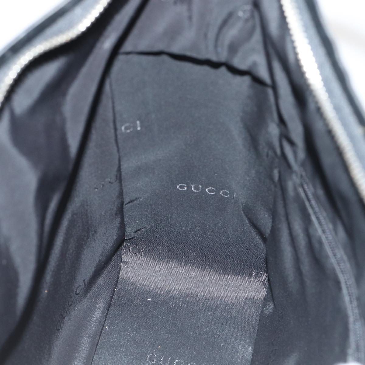 GUCCI Shoulder Bag Leather Black Silver 001 3766 3444 83972