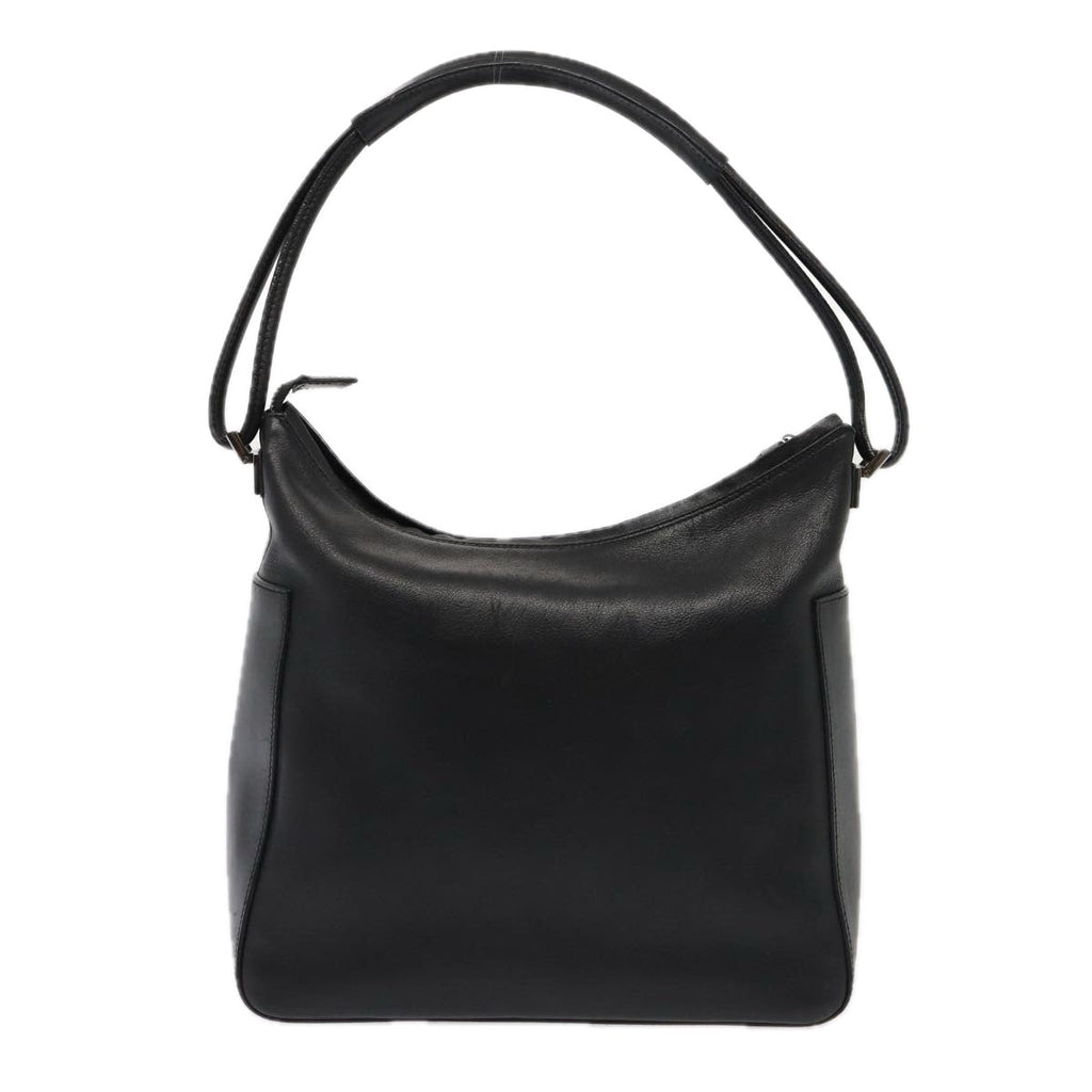 GUCCI Shoulder Bag Leather Black Silver 001 3766 3444 83972