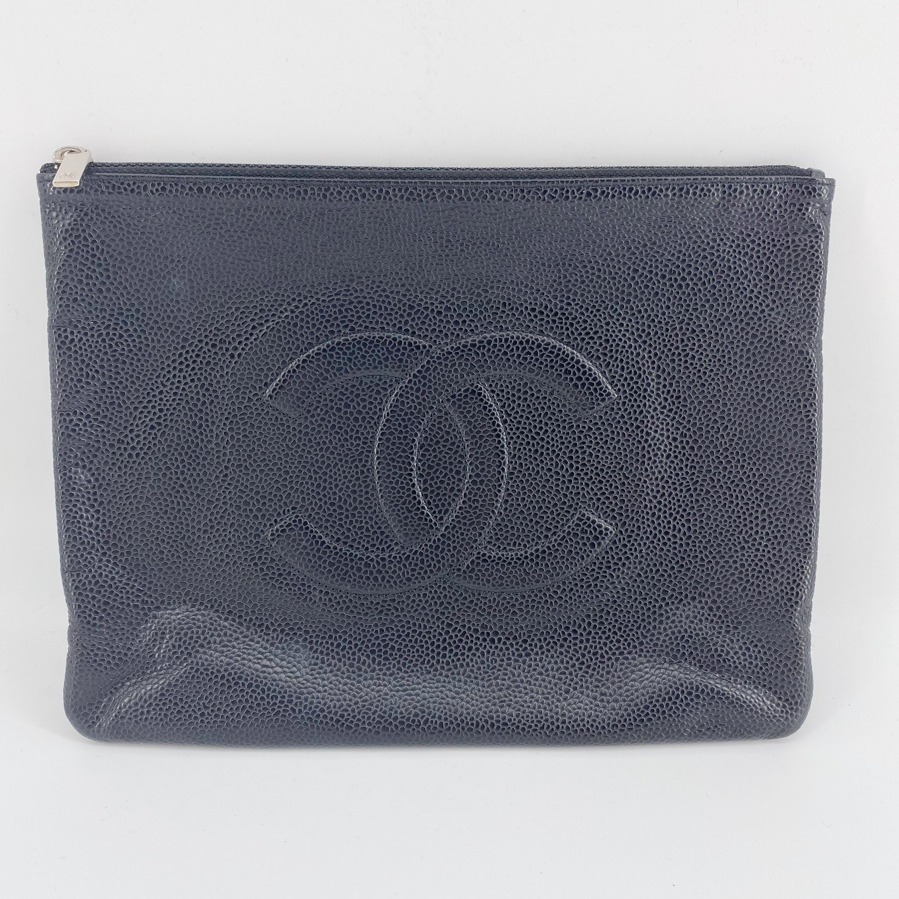 Chanel Black Leather Clutch