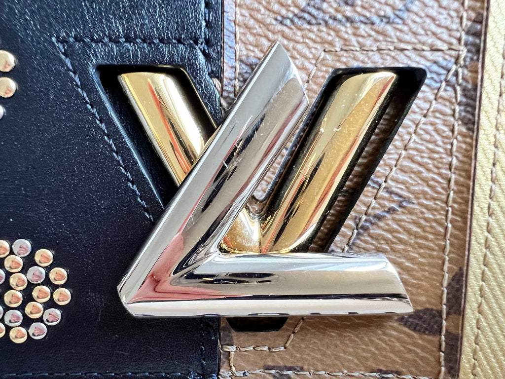 Louis Vuitton Reverse Monogram Studded Twist Chain Wallet