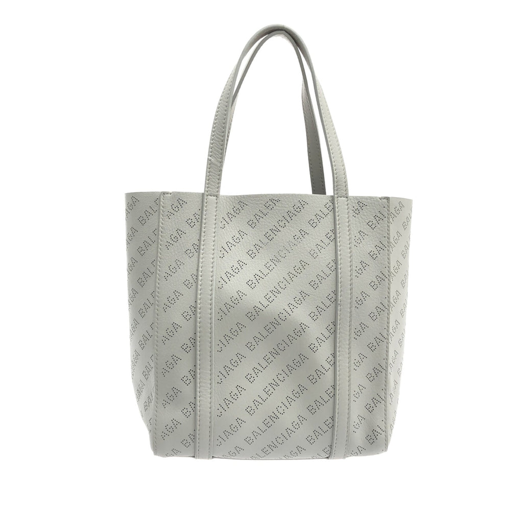 White Balenciaga XXS Everyday Perforated Leather Shopping Tote Bag Satchel