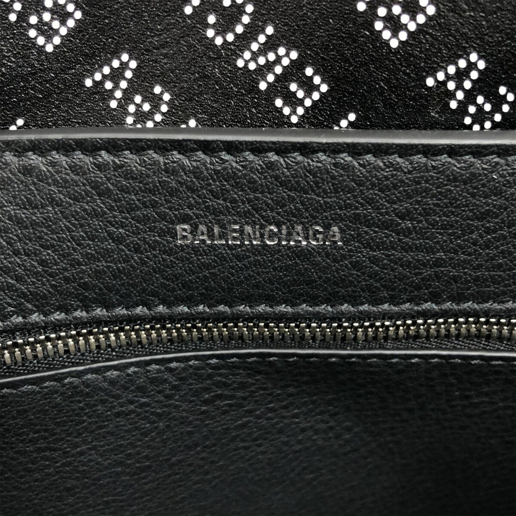 White Balenciaga XXS Everyday Perforated Leather Shopping Tote Bag Satchel