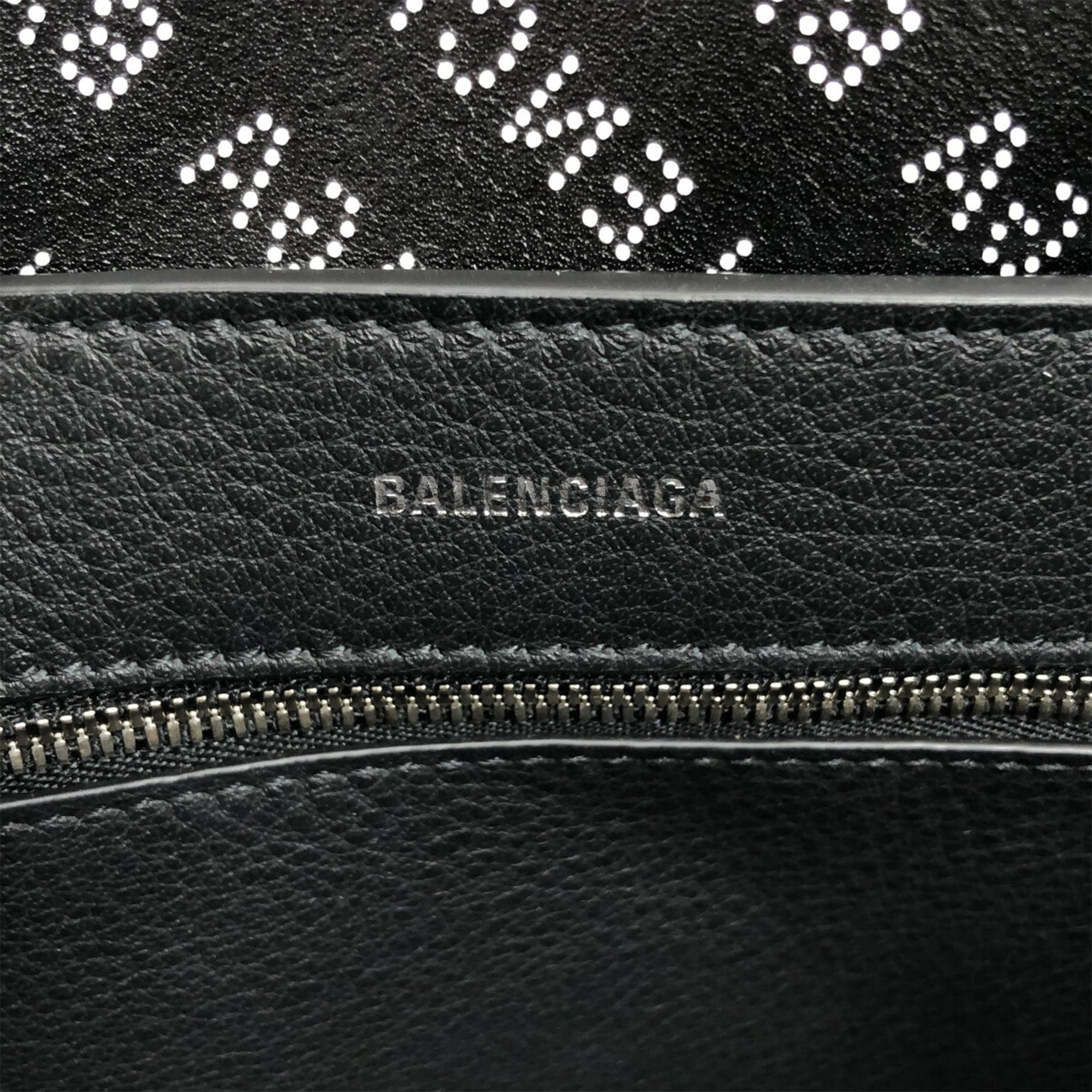 White Balenciaga XXS Everyday Perforated Leather Shopping Tote Bag Satchel