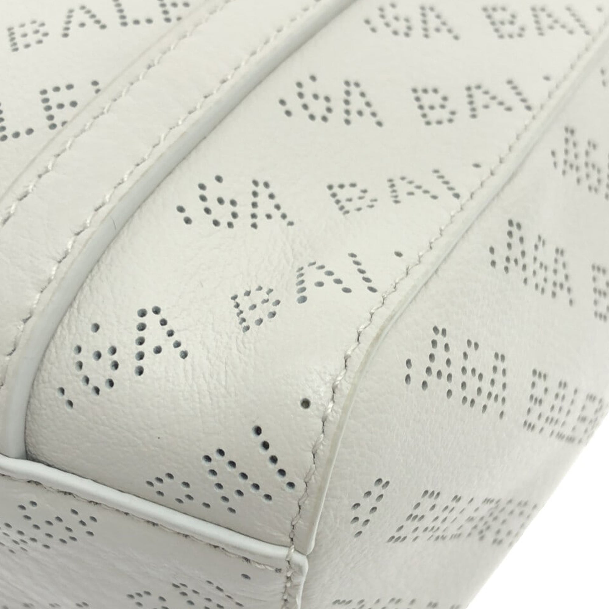 White Balenciaga XXS Everyday Perforated Leather Shopping Tote Bag Satchel