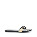 Gucci Black and Beige Flip-Flops - '00s