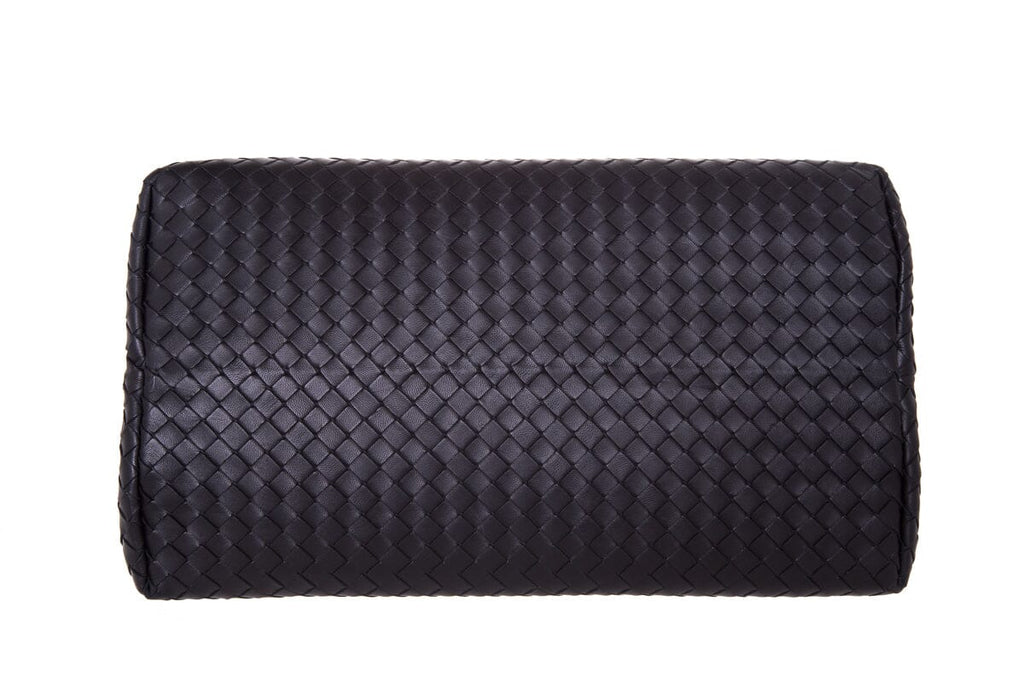 Bottega Veneta Black Intrecciato Leather Handbag