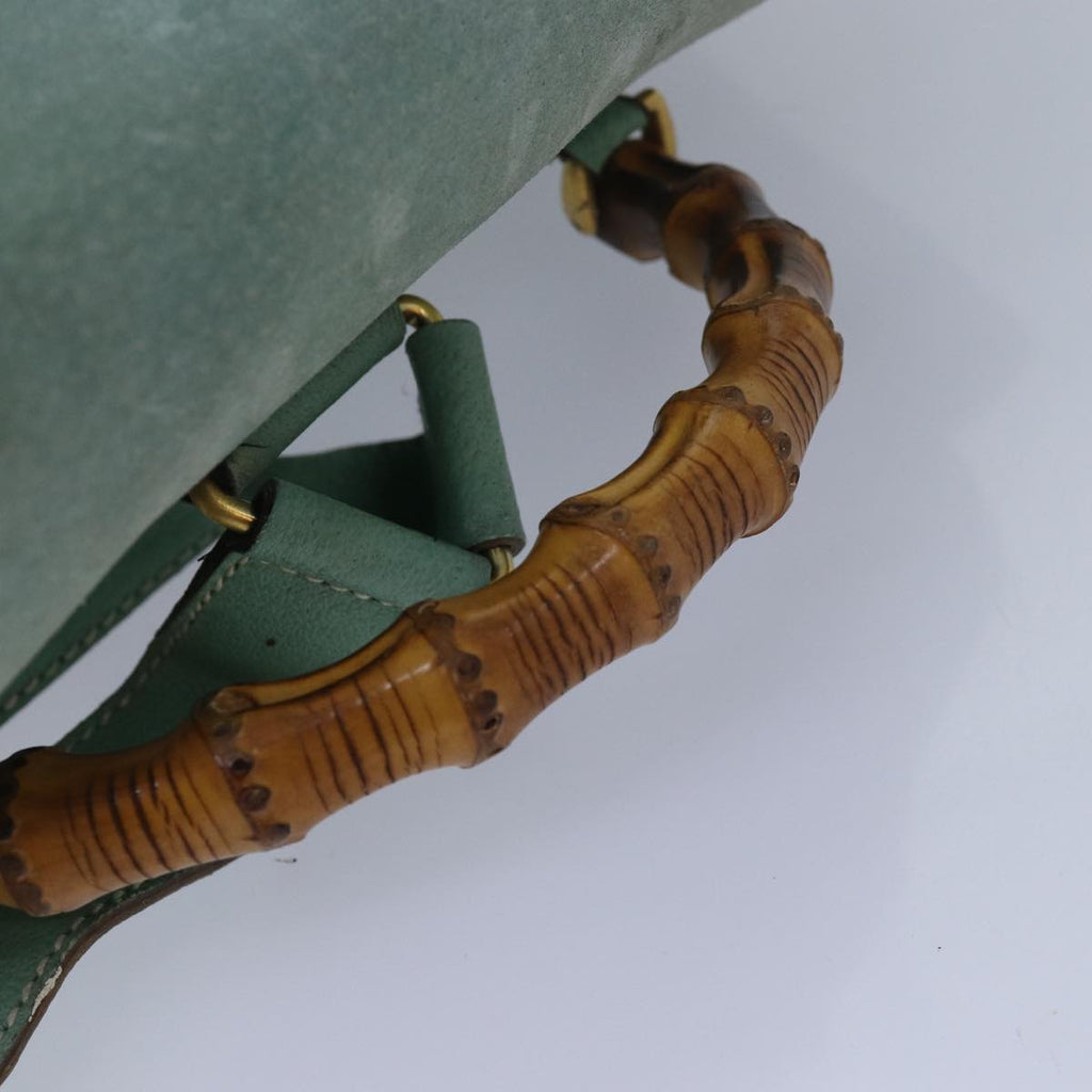GUCCI Bamboo Backpack Suede Blue 003.2058.0016 84054