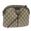 GUCCI GG Supreme Web Sherry Line Shoulder Bag PVC Beige 904 02 047 84221