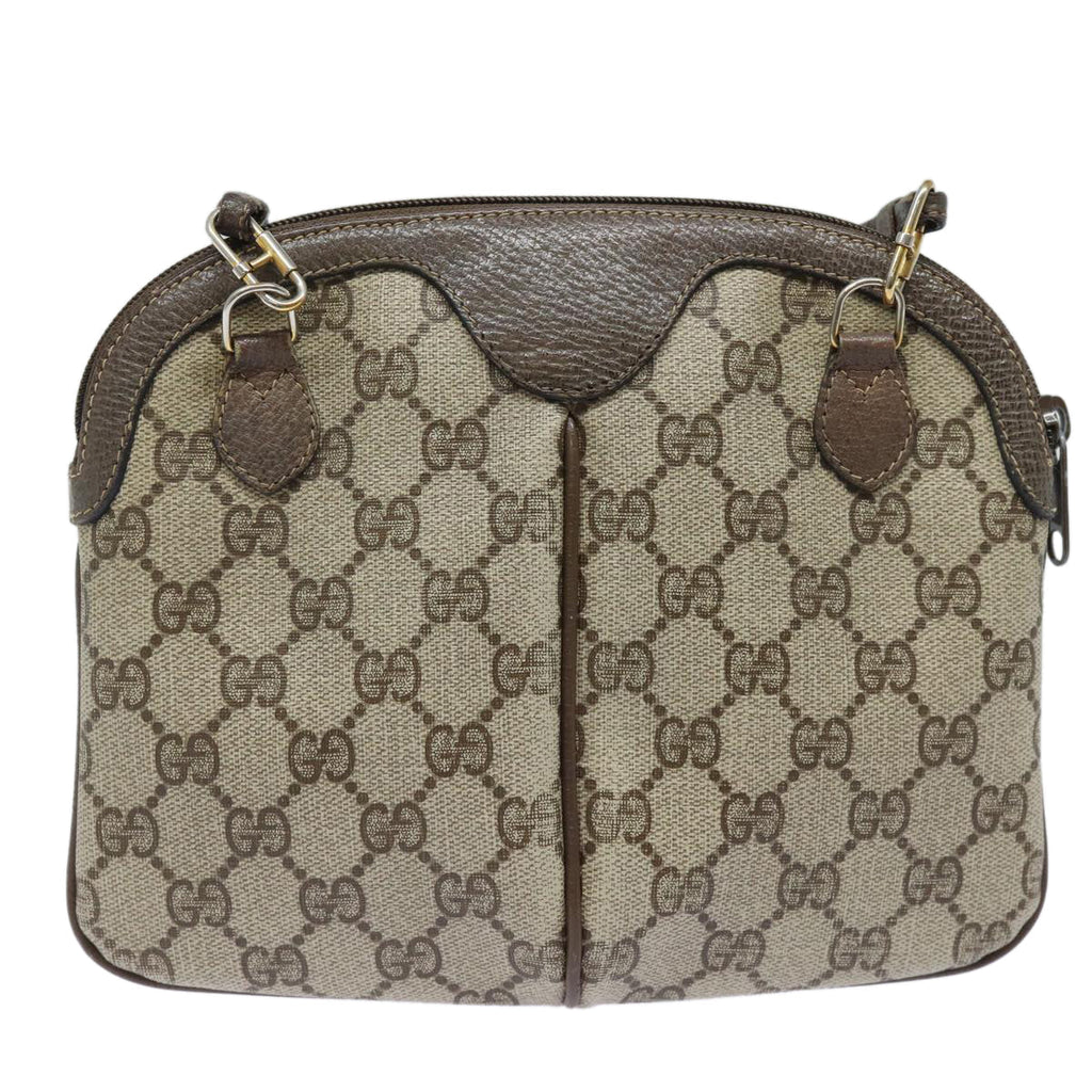 GUCCI GG Supreme Web Sherry Line Shoulder Bag PVC Beige 904 02 047 84221