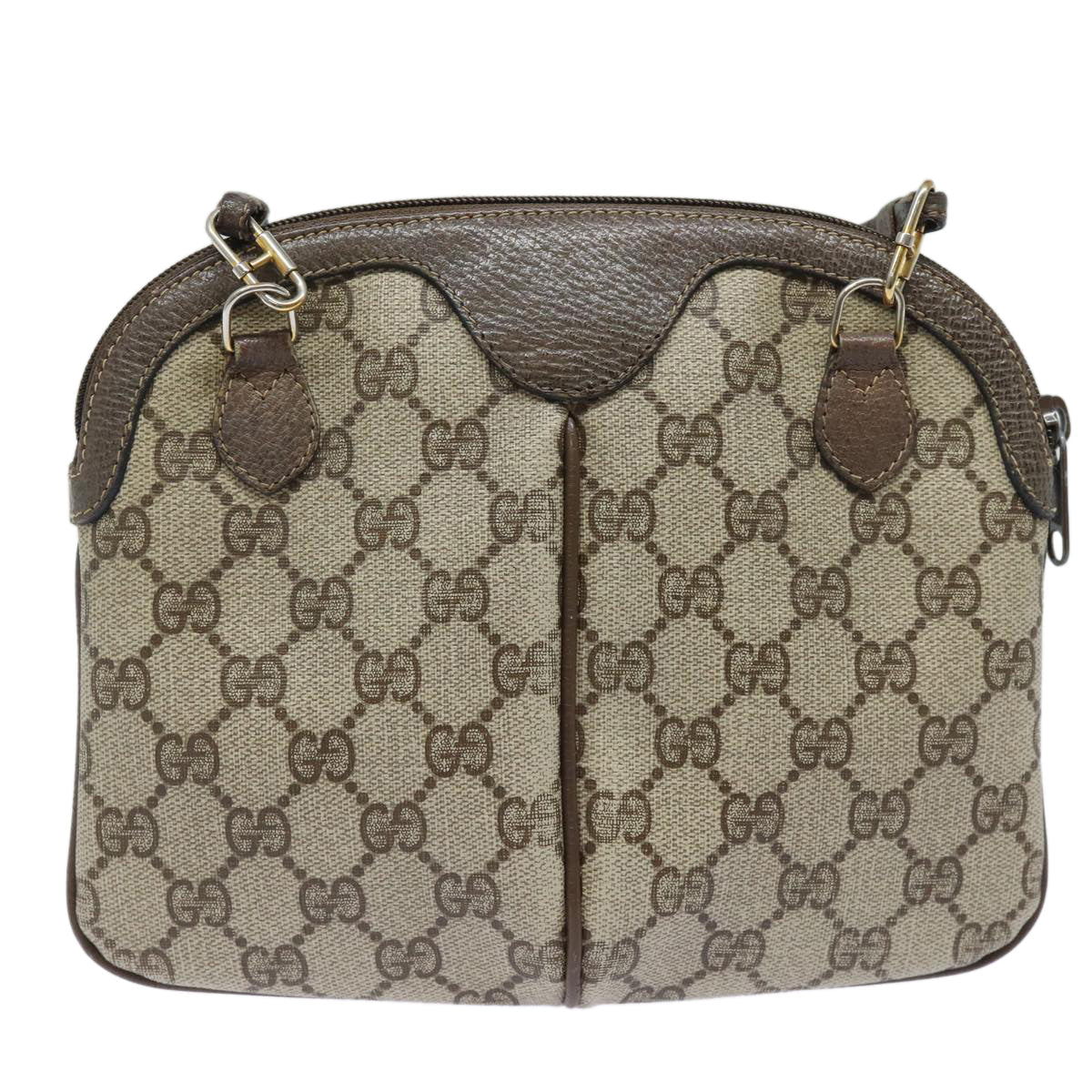 GUCCI GG Supreme Web Sherry Line Shoulder Bag PVC Beige 904 02 047 84221