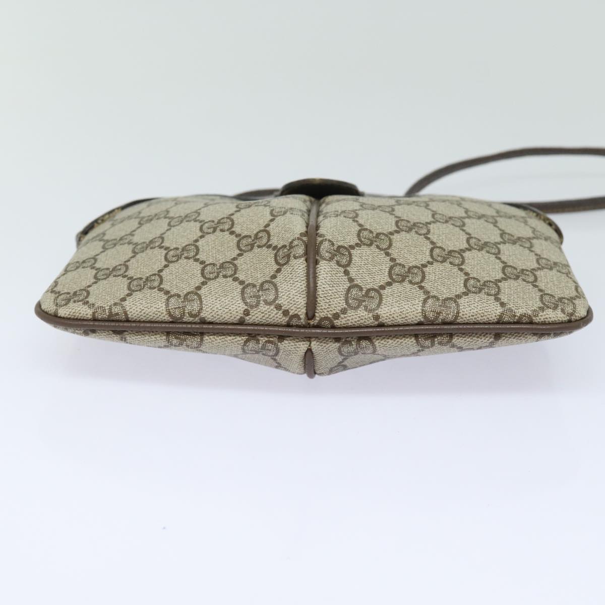GUCCI GG Supreme Web Sherry Line Shoulder Bag PVC Beige 904 02 047 84221