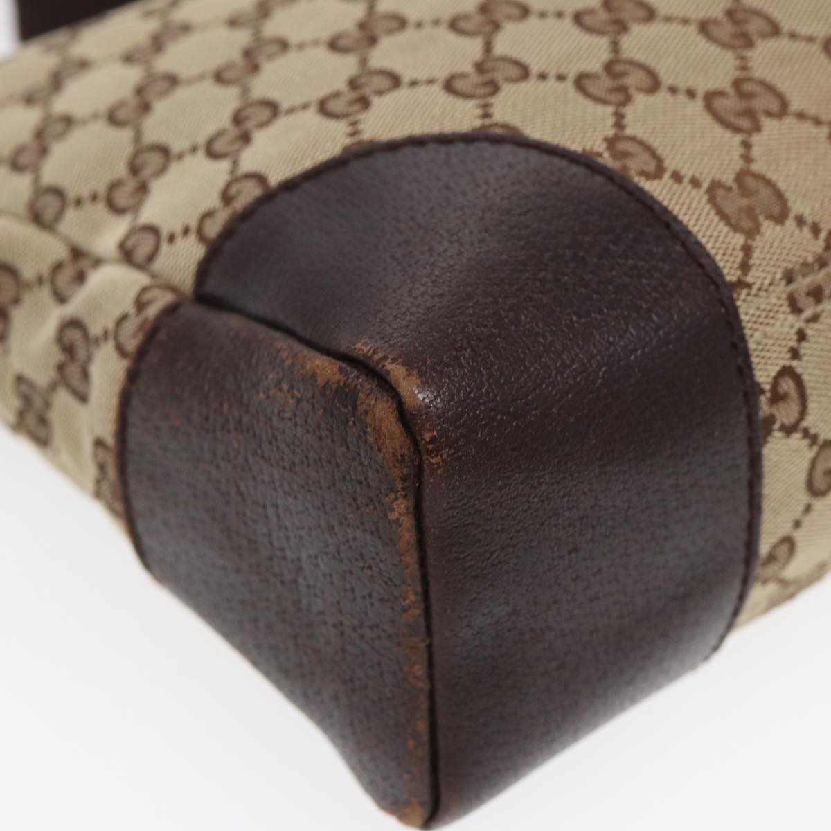 GUCCI GG Canvas Shoulder Bag Beige 114273 84223