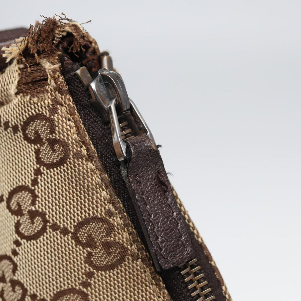 GUCCI GG Canvas Shoulder Bag Beige 114273 84223