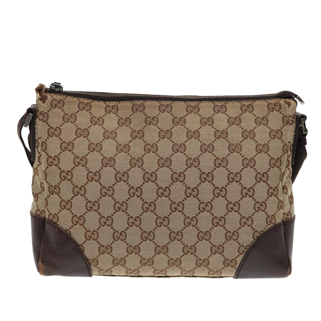 GUCCI GG Canvas Shoulder Bag Beige 114273 84223