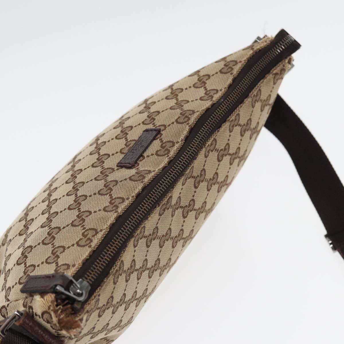 GUCCI GG Canvas Shoulder Bag Beige 114273 84223