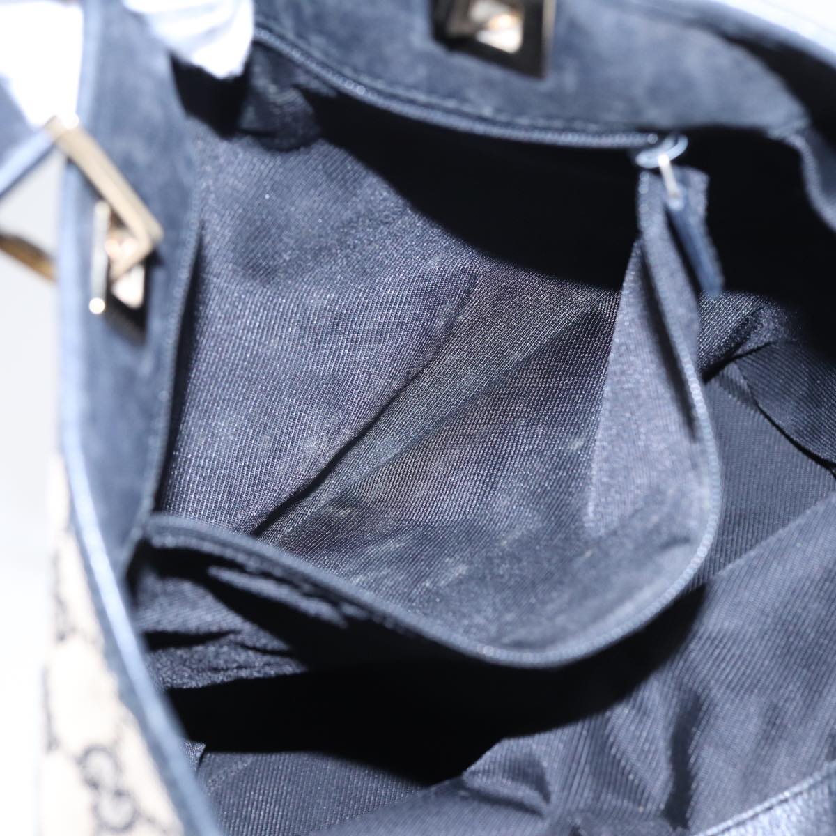 GUCCI GG Canvas Tote Bag Navy 002 1098 84228