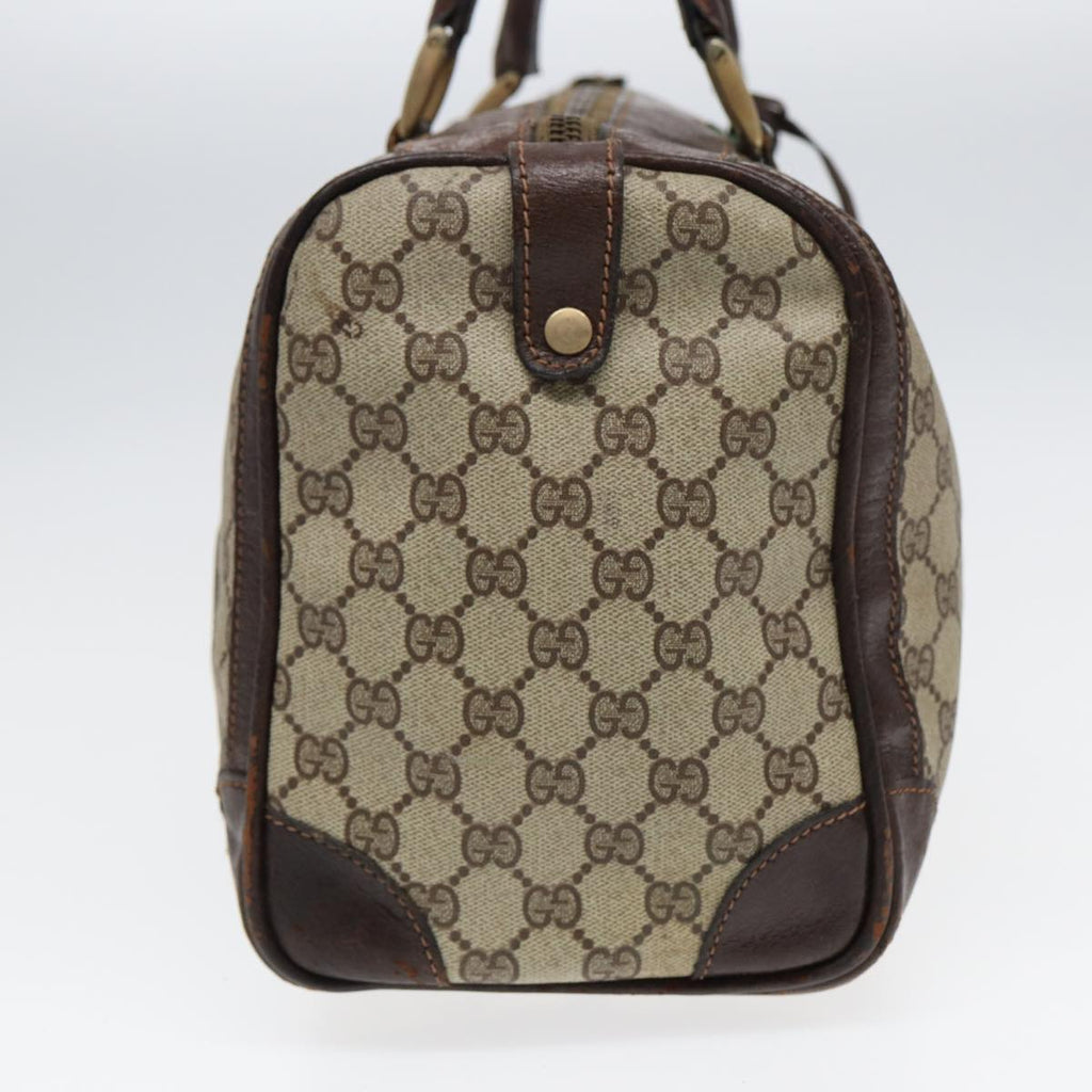 GUCCI GG Supreme Web Sherry Line Boston Bag PVC Beige Red Green 84232