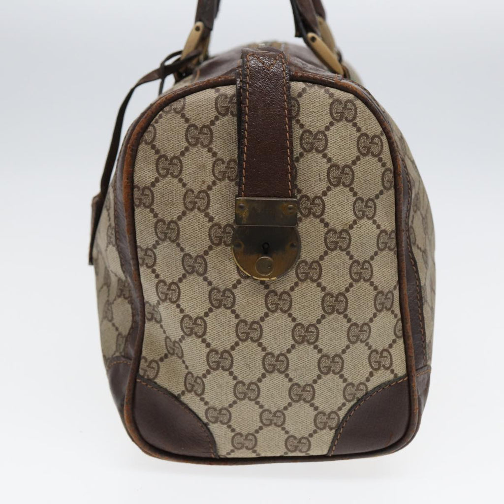 GUCCI GG Supreme Web Sherry Line Boston Bag PVC Beige Red Green 84232