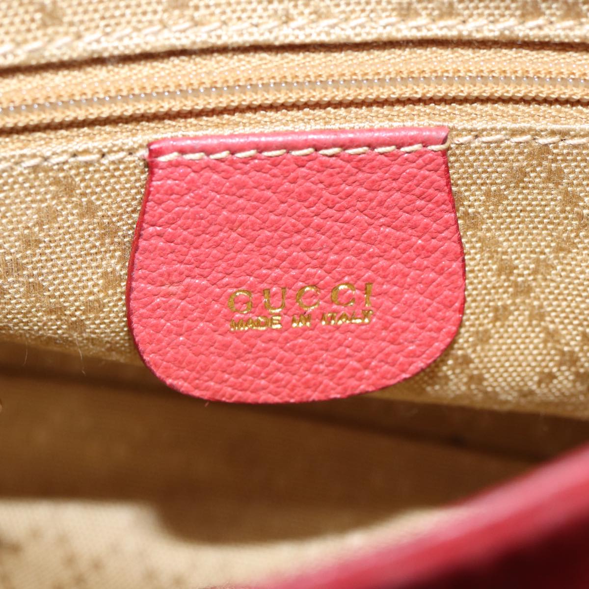 GUCCI Bamboo Shoulder Bag Suede 2way Red 007 1793 0238 84245