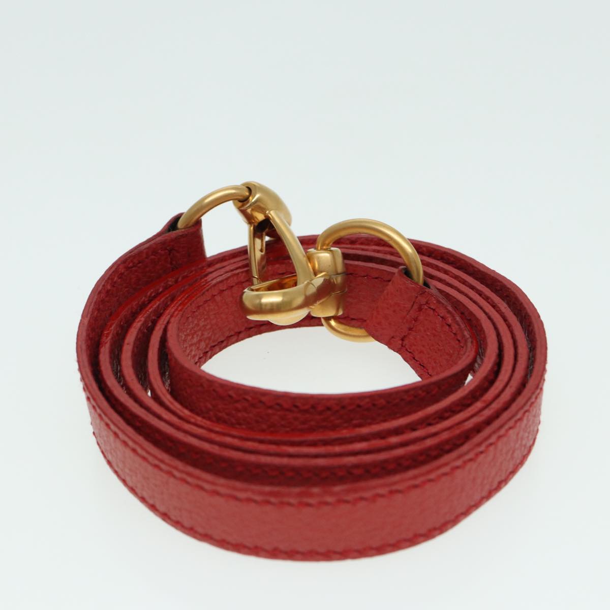 GUCCI Bamboo Shoulder Bag Suede 2way Red 007 1793 0238 84245