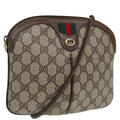 GUCCI GG Canvas Web Sherry Line Shoulder Bag PVC Beige 904 02 047 84424