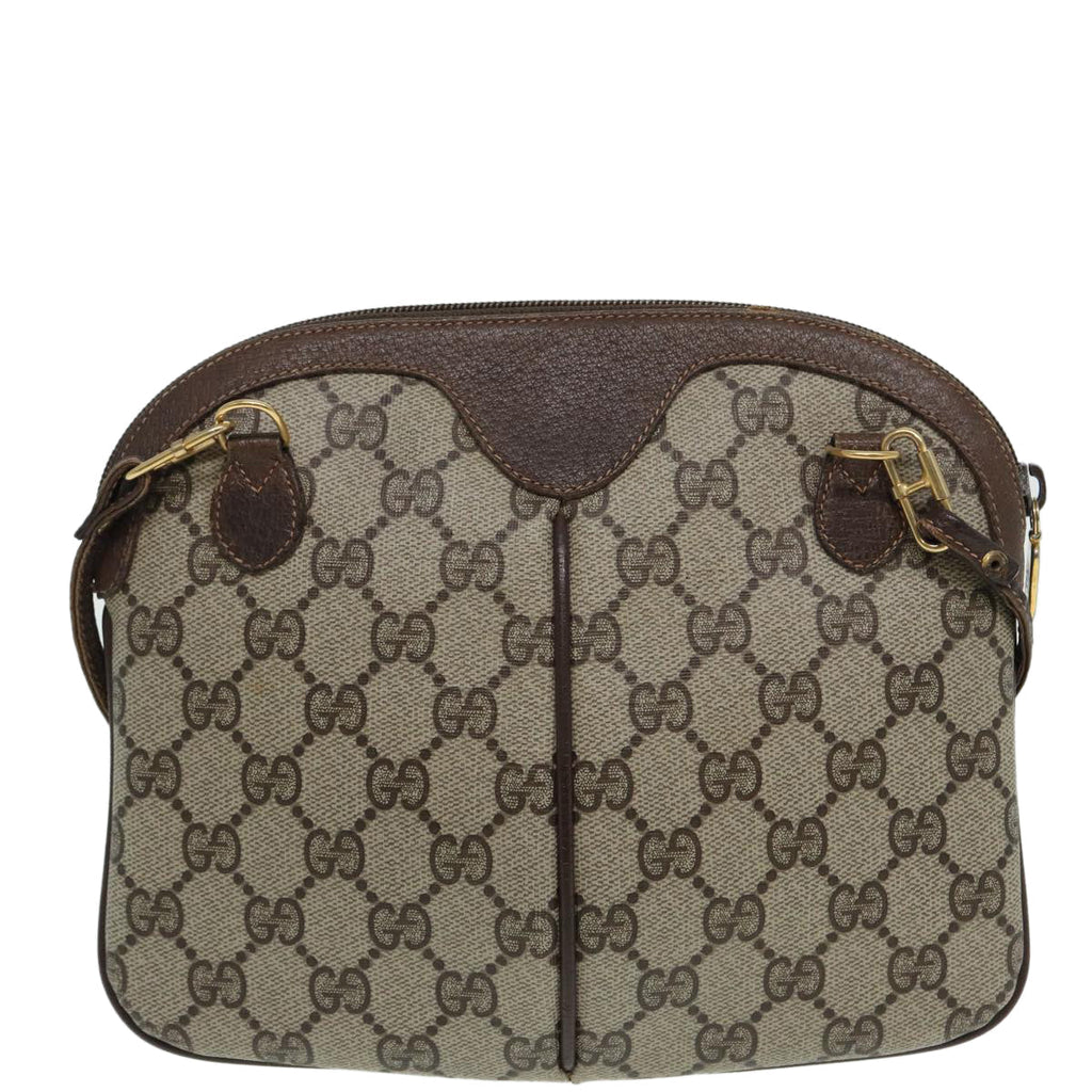 GUCCI GG Canvas Web Sherry Line Shoulder Bag PVC Beige 904 02 047 84424