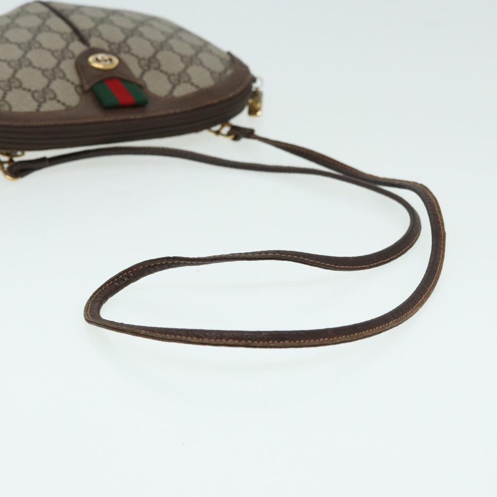 GUCCI GG Canvas Web Sherry Line Shoulder Bag PVC Beige 904 02 047 84424