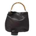 GUCCI Bamboo Shoulder Bag Leather Brown 001 2123 1777 84430