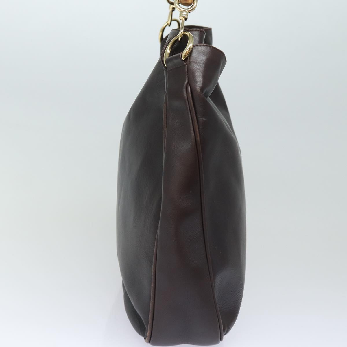 GUCCI Bamboo Shoulder Bag Leather Brown 001 2123 1777 84430
